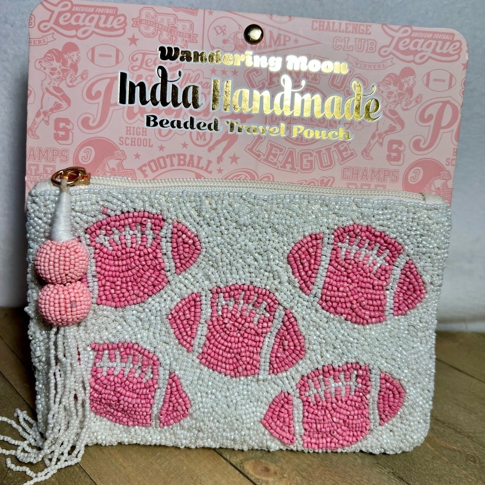 Viral Beaded Football Pouch!!